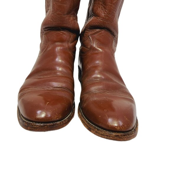 Justin Boots Roper Cowboy Boots Men's Size 8.5 - Picture 6 of 12